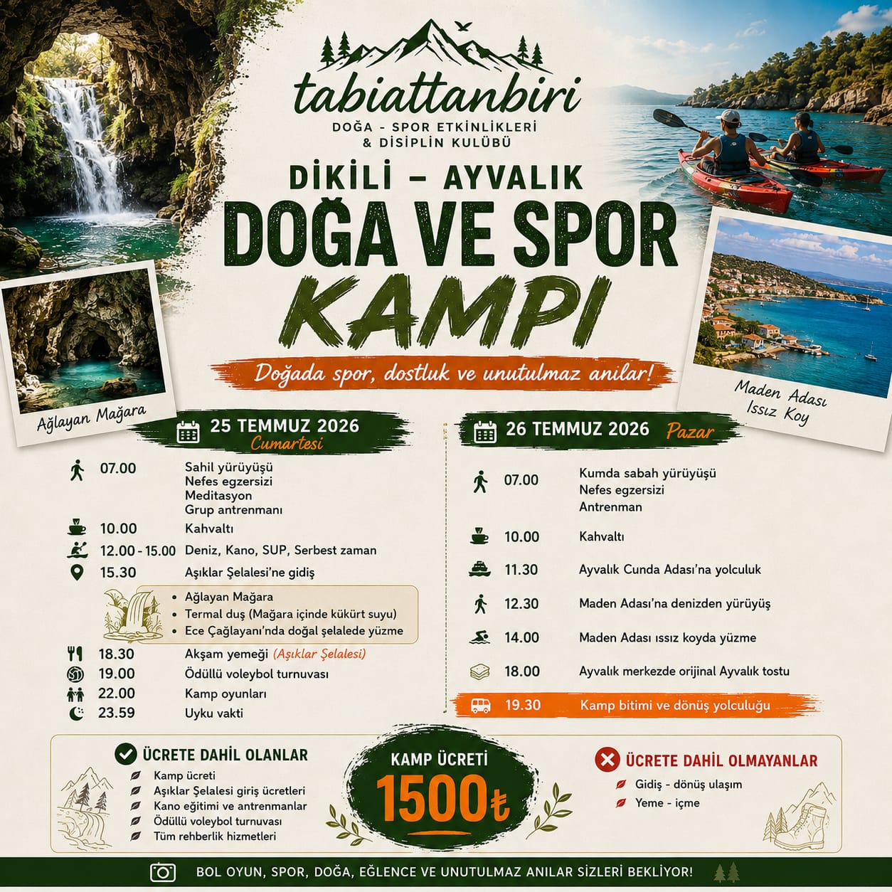 DİKİLİ – AYVALIK DOĞA VE SPOR KAMPI