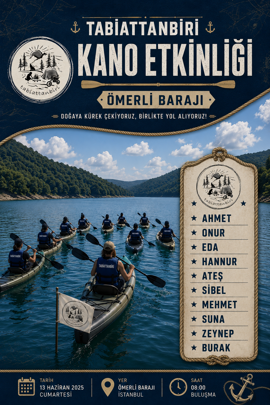 13 HAZİRAN ÖMERLİ BARAJI KANO ETKİNLİĞİ